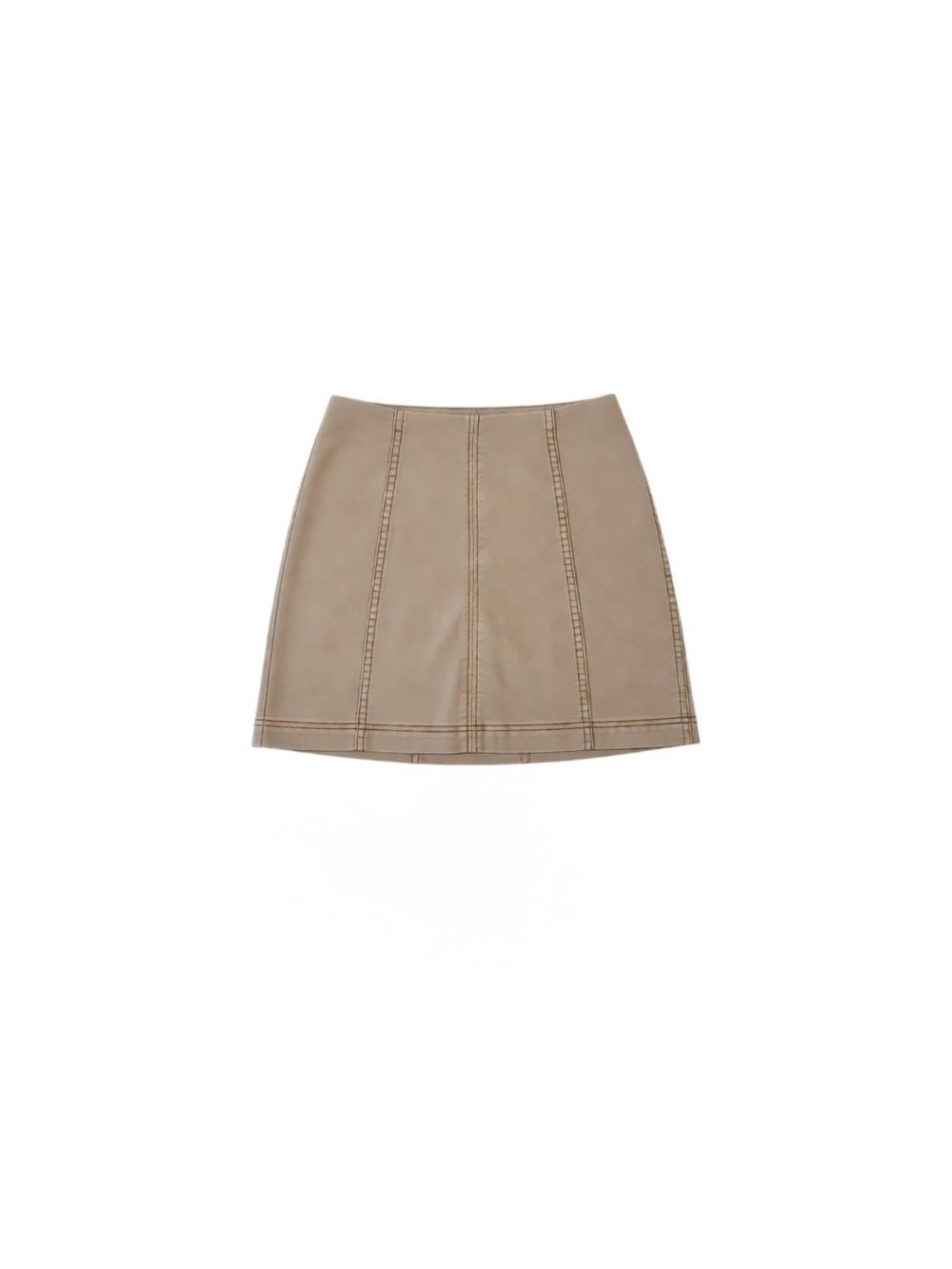 Free People Taupe Panel Mini Skirt
